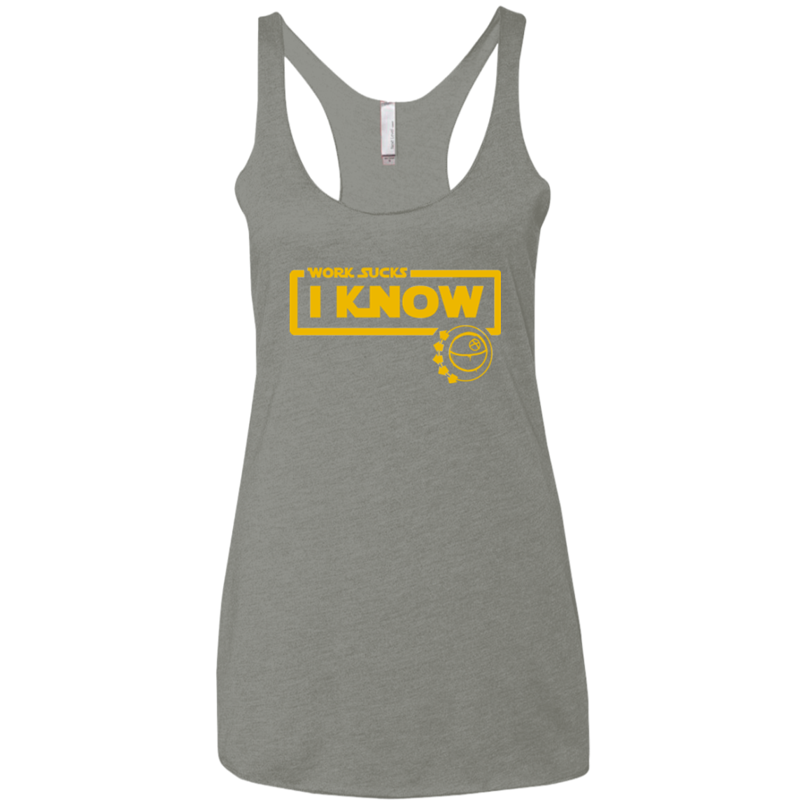 Work Sucks Women's Triblend Racerback Tank