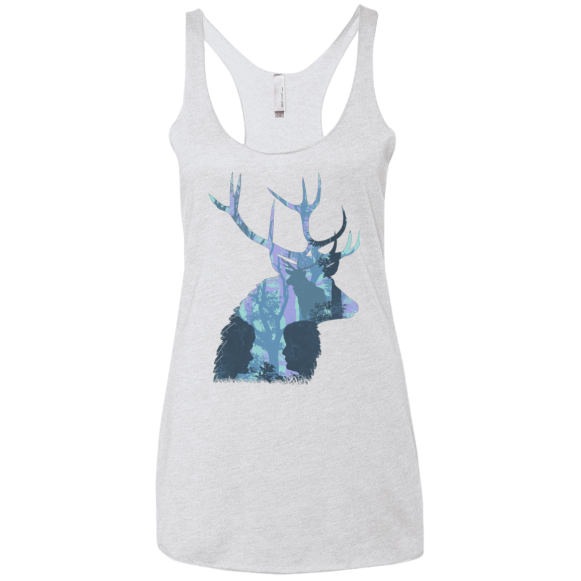 Deer Cannibal Women's Triblend Racerback Tank