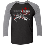 T-65 X-Wing Men's Triblend 3/4 Sleeve