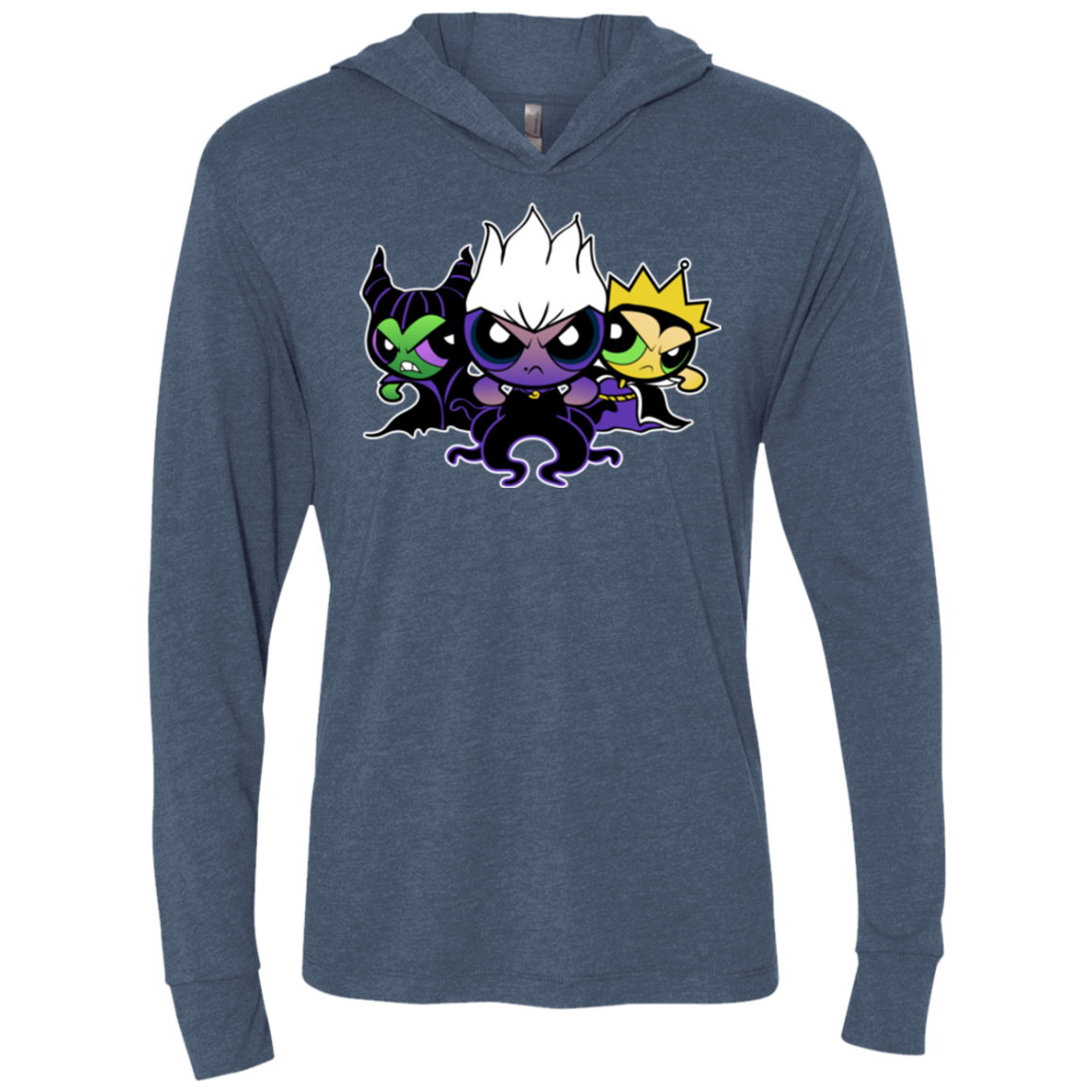 Villain Puff Girls Triblend Long Sleeve Hoodie Tee