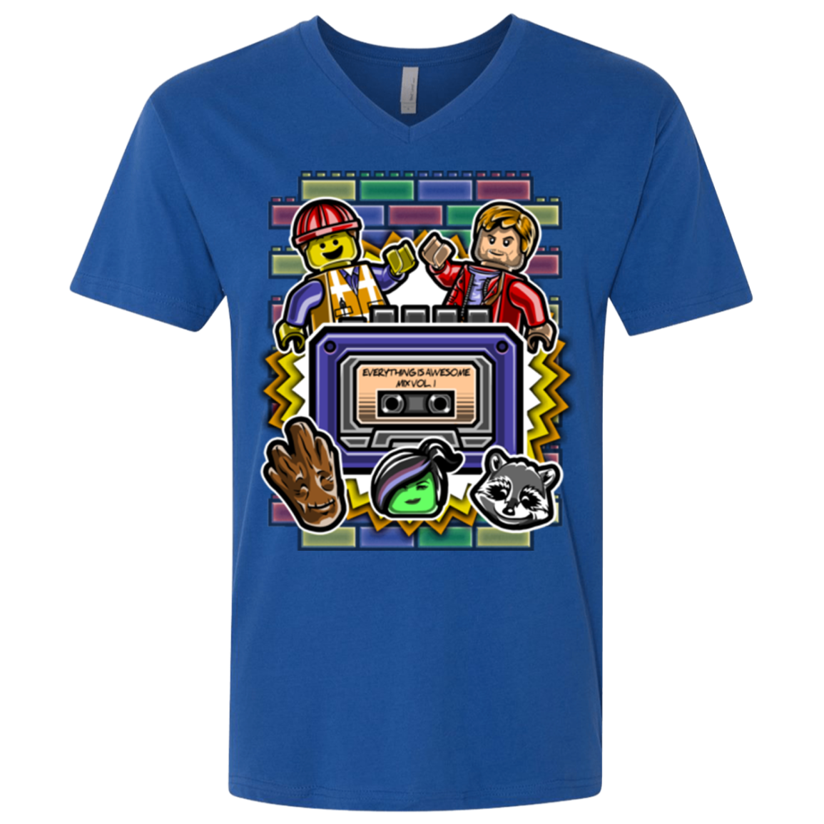 Everything is awesome mix Men's Premium V-Neck