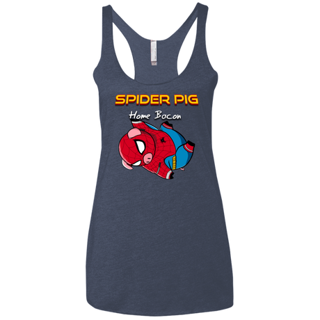 Spider Pig Hanging Women's Triblend Racerback Tank