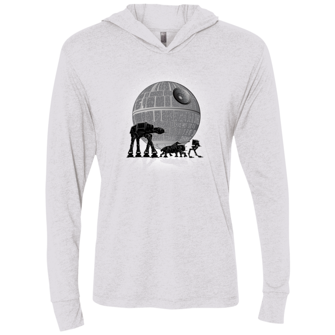 Full Moon Over Empire Triblend Long Sleeve Hoodie Tee
