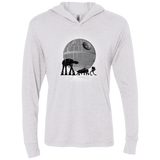 Full Moon Over Empire Triblend Long Sleeve Hoodie Tee