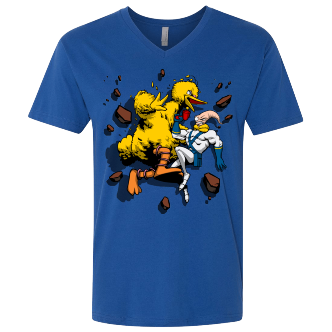Big Bird and Worm Men's Premium V-Neck