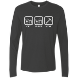 Eat Sleep Mine Men's Premium Long Sleeve