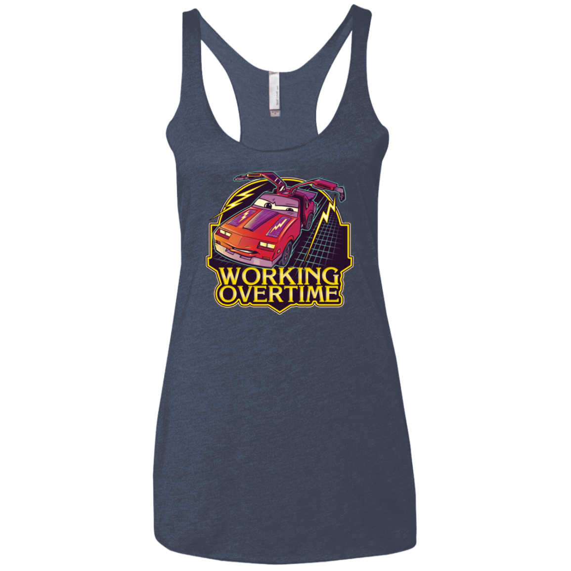 Working Overtime Women's Triblend Racerback Tank