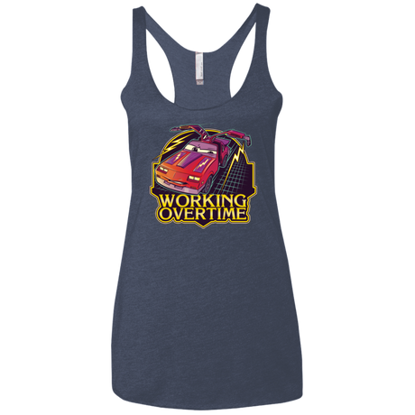 Working Overtime Women's Triblend Racerback Tank