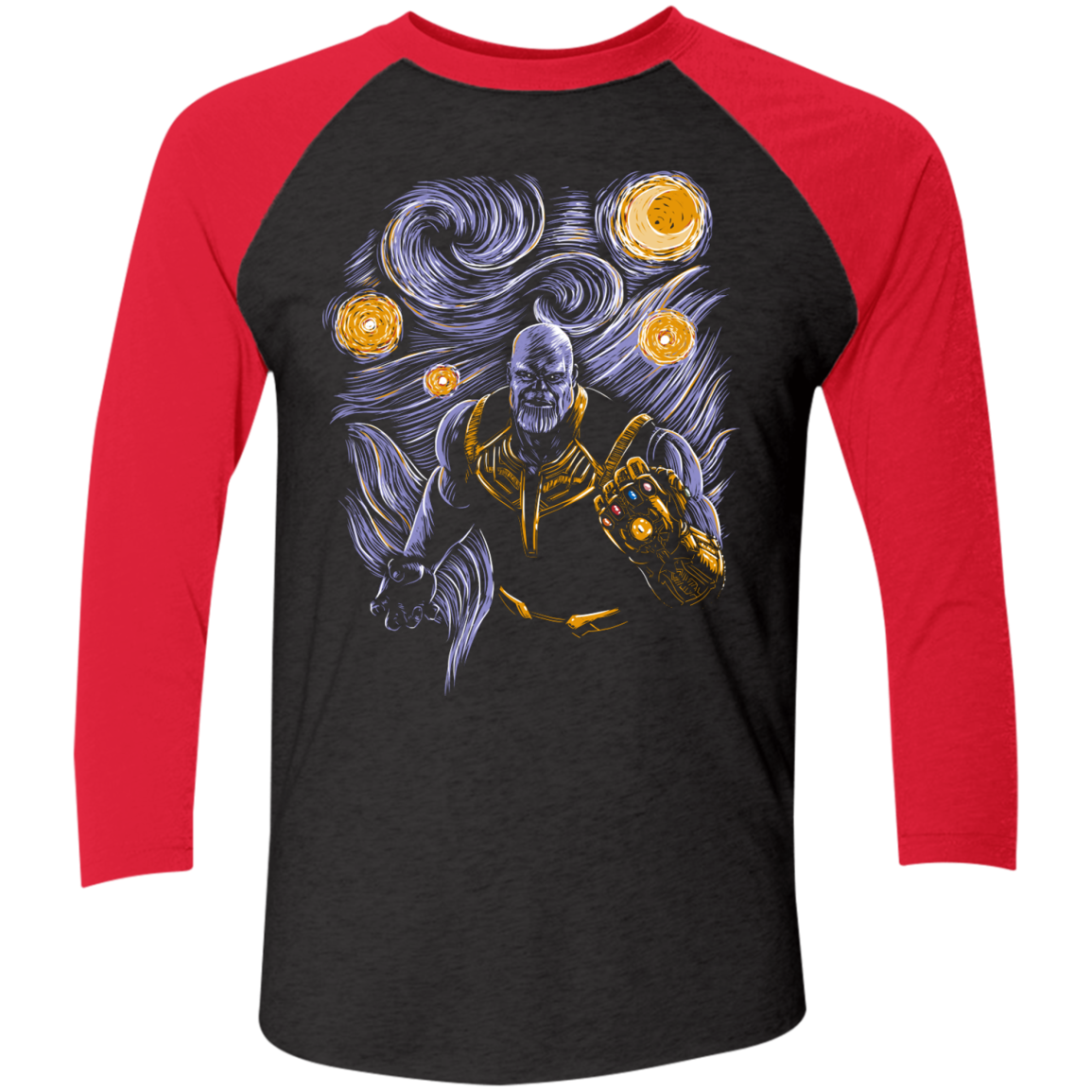 Starry Thanos Men's Triblend 3/4 Sleeve