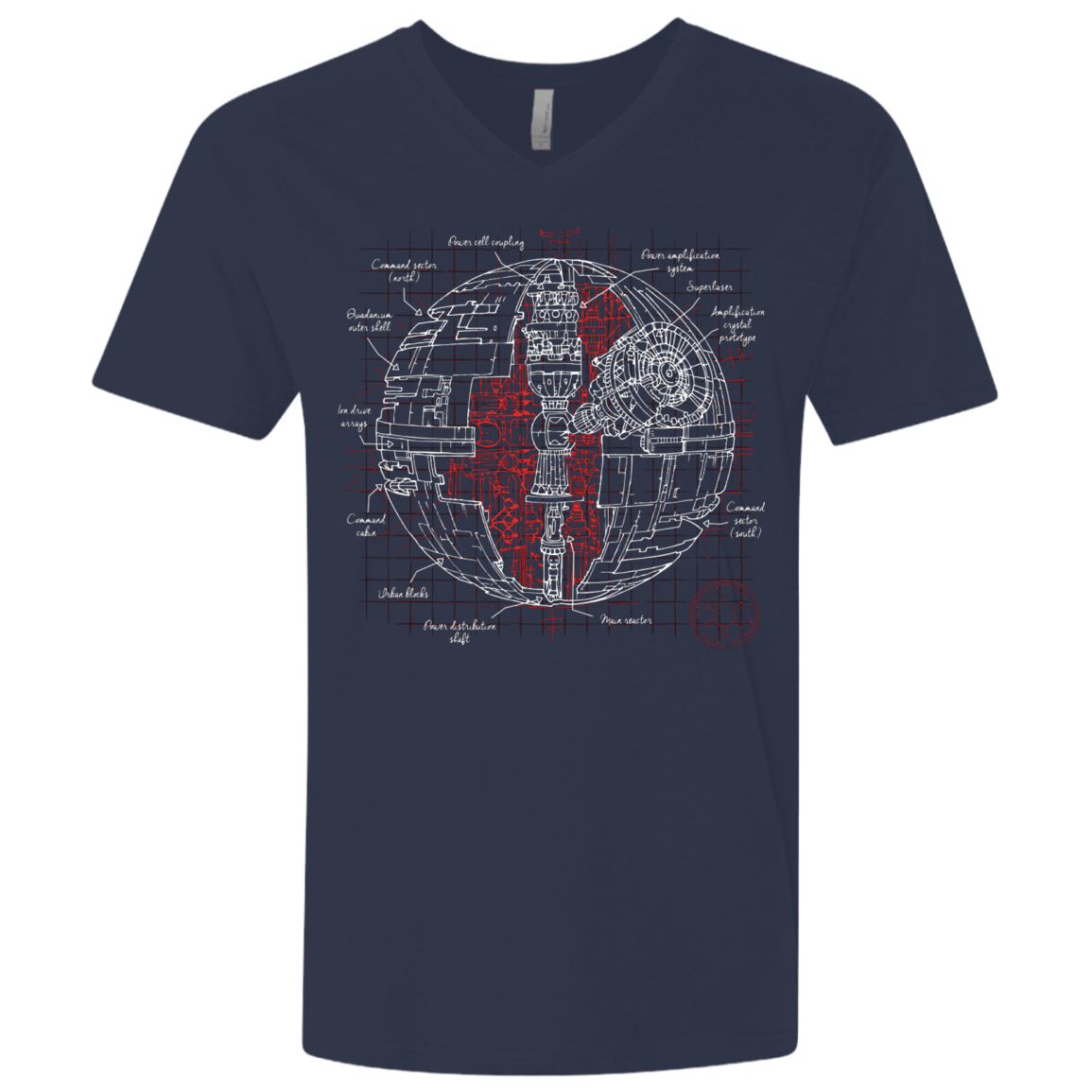 Death Star Plan Men's Premium V-Neck