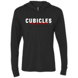 Cubicles Kill Neurons Triblend Long Sleeve Hoodie Tee