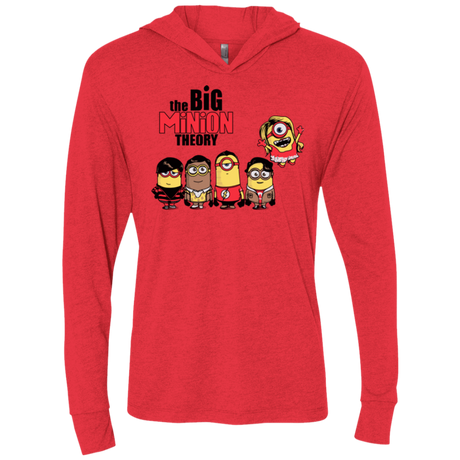 THE BIG MINION THEORY Triblend Long Sleeve Hoodie Tee