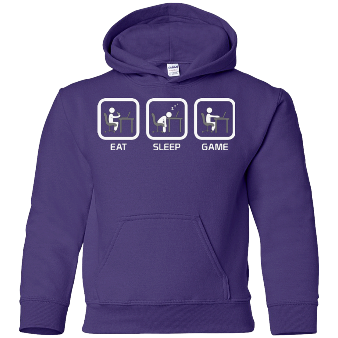 Eat Sleep Game PC Youth Hoodie