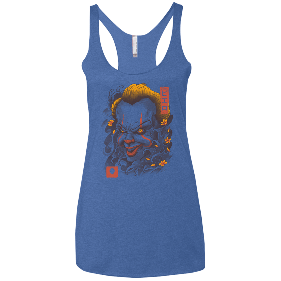 Oni Clown Mask Women's Triblend Racerback Tank