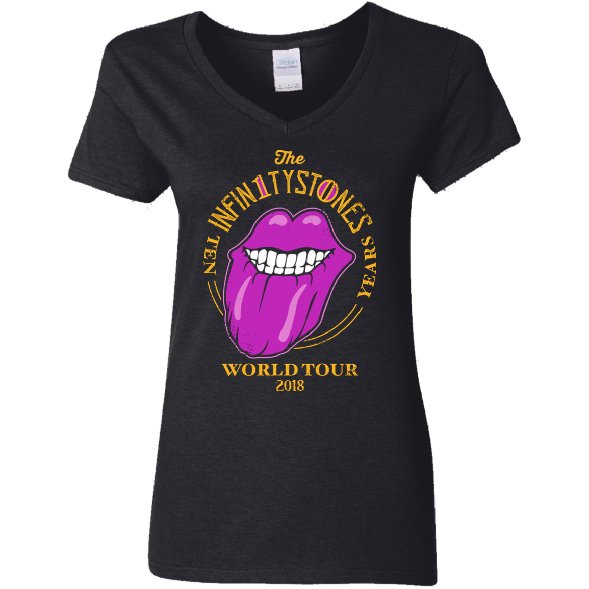 Stones World Tour Women's V-Neck T-Shirt