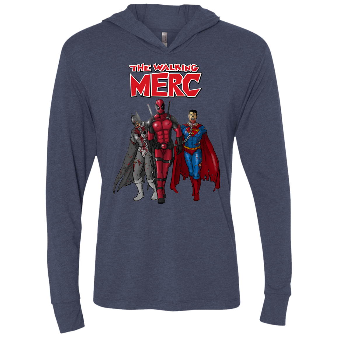 The Walking Merc Triblend Long Sleeve Hoodie Tee
