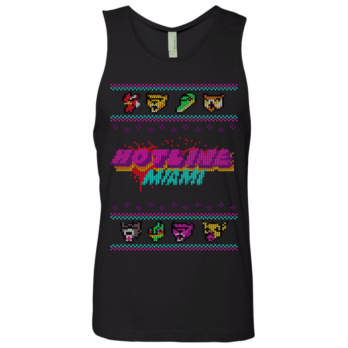 Christmas Sweater Hotline Miami Men's Premium Tank Top