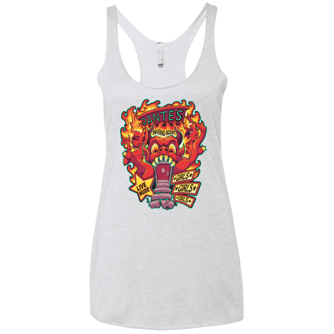 Dantes Inferno Room Women's Triblend Racerback Tank