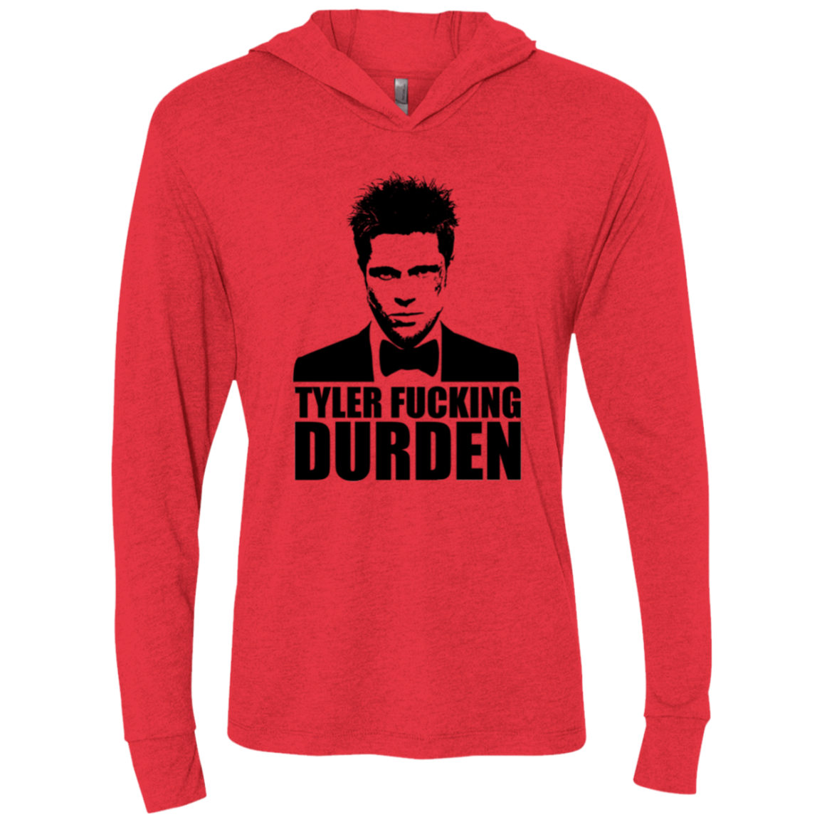 Tyler Fucking Durden Triblend Long Sleeve Hoodie Tee