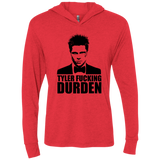 Tyler Fucking Durden Triblend Long Sleeve Hoodie Tee