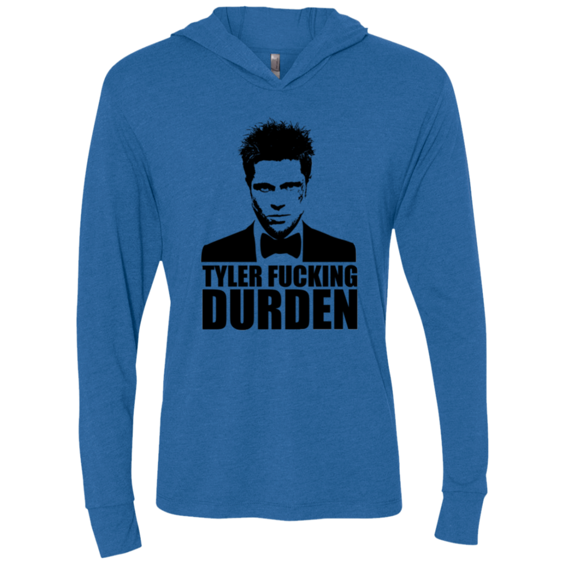 Tyler Fucking Durden Triblend Long Sleeve Hoodie Tee