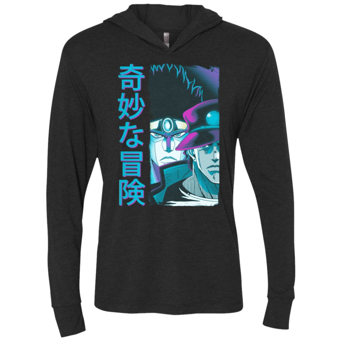 Bizarre Adventure Triblend Long Sleeve Hoodie Tee