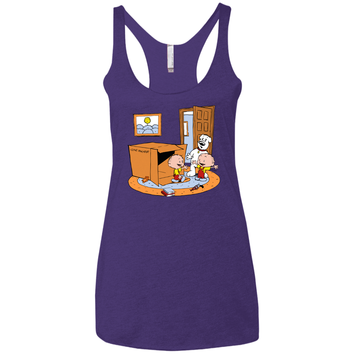 Stewie and Brian Women's Triblend Racerback Tank