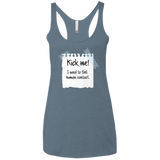 Kick Me Women's Triblend Racerback Tank