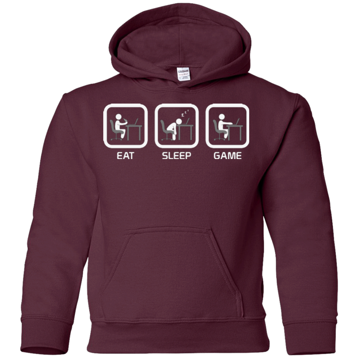 Eat Sleep Game PC Youth Hoodie