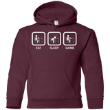 Eat Sleep Game PC Youth Hoodie