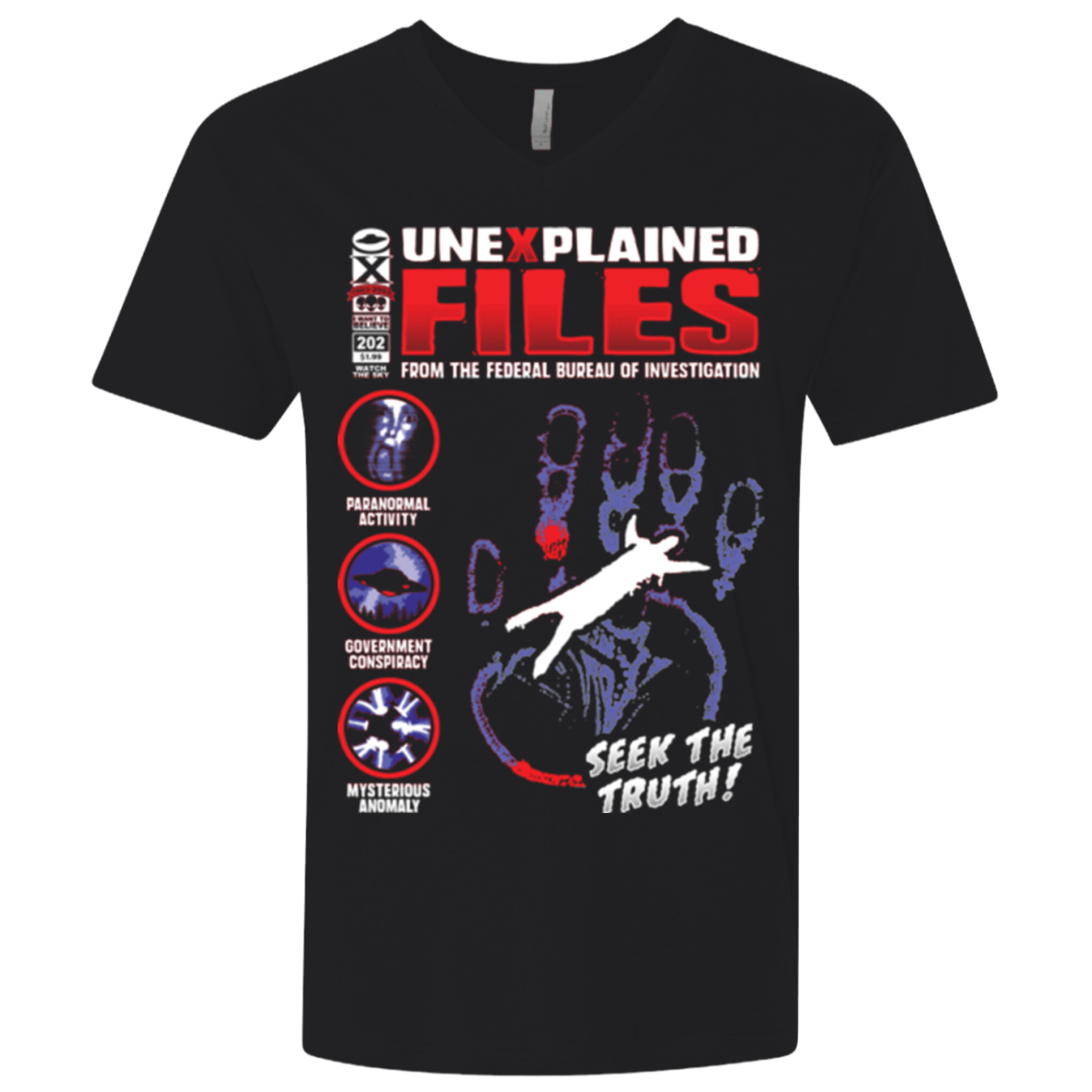 Unexplained Files Men's Premium V-Neck