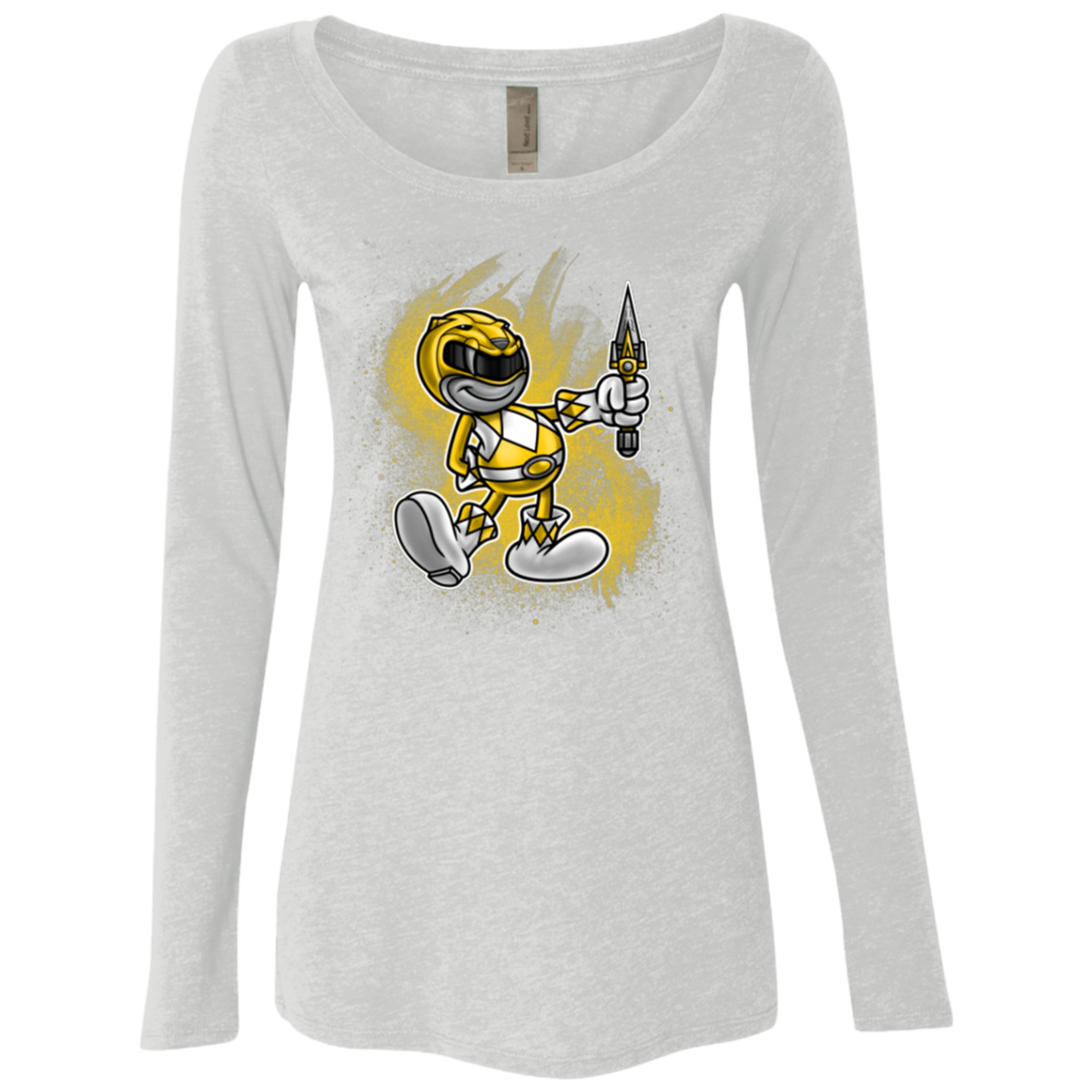 Yellow Ranger Artwork Women's Triblend Long Sleeve Shirt