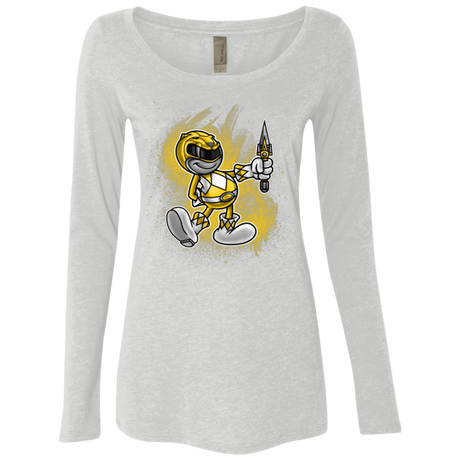 Yellow Ranger Artwork Women's Triblend Long Sleeve Shirt