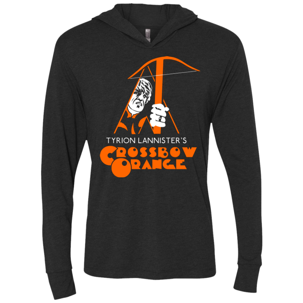 Crossbow Orange Triblend Long Sleeve Hoodie Tee