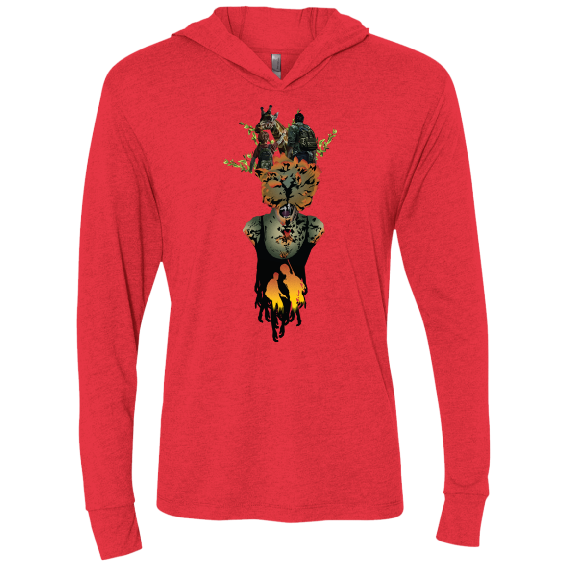 Last of Us Triblend Long Sleeve Hoodie Tee