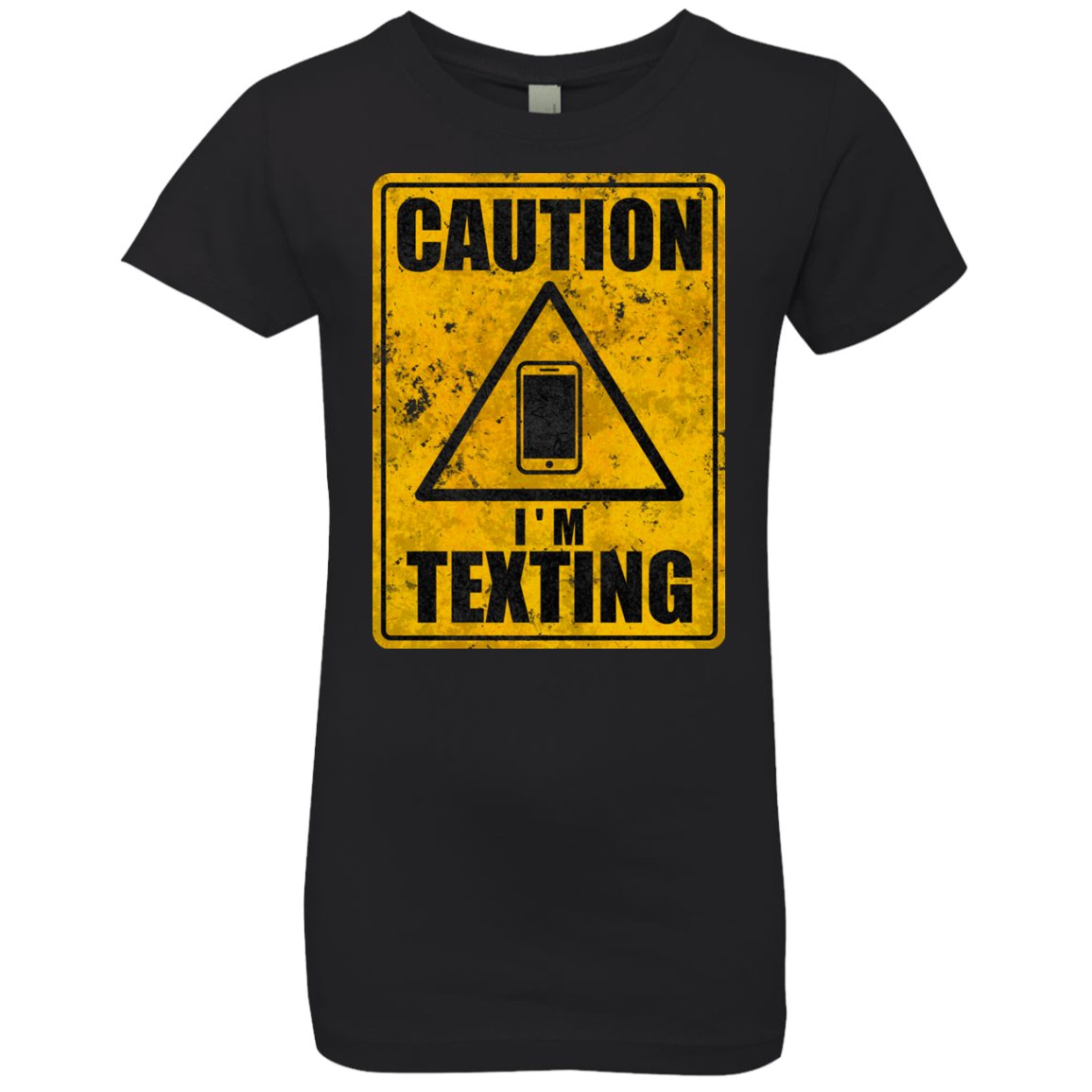 Caution I'm Texting Girls Premium T-Shirt
