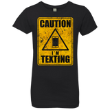 Caution I'm Texting Girls Premium T-Shirt