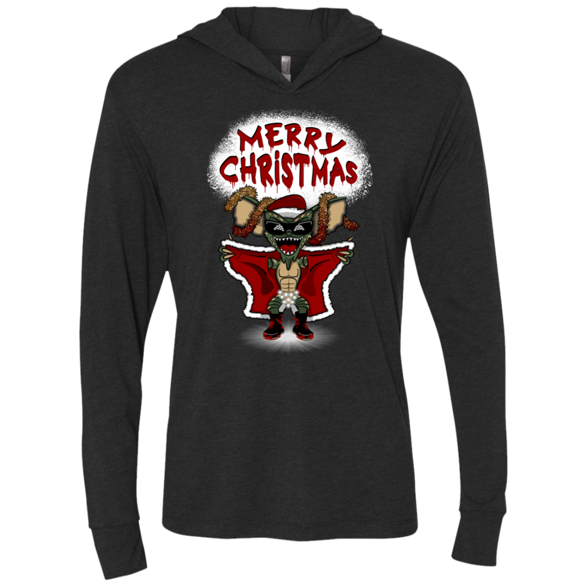 Flashing Through The Snow Triblend Long Sleeve Hoodie Tee