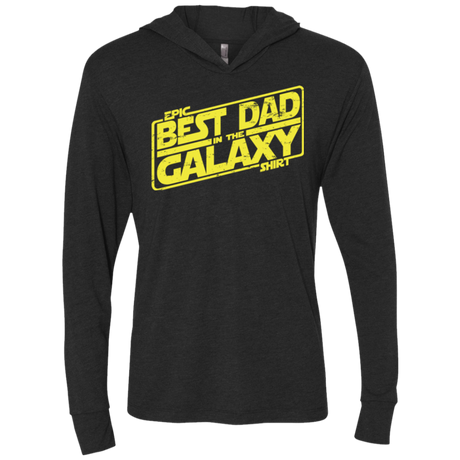 Best Dad in the Galaxy Triblend Long Sleeve Hoodie Tee