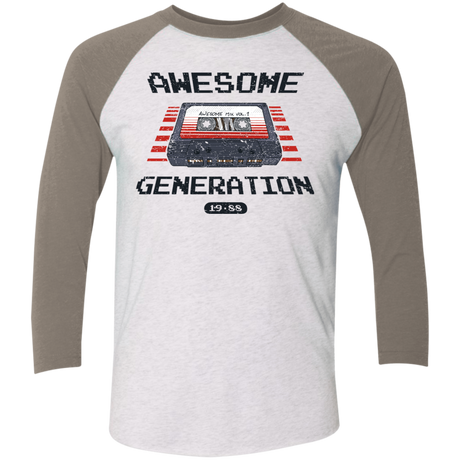 Awesome Generation Men's Triblend 3/4 Sleeve