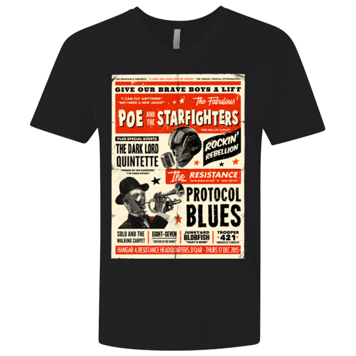 Poe and The Starfighters Men's Premium V-Neck