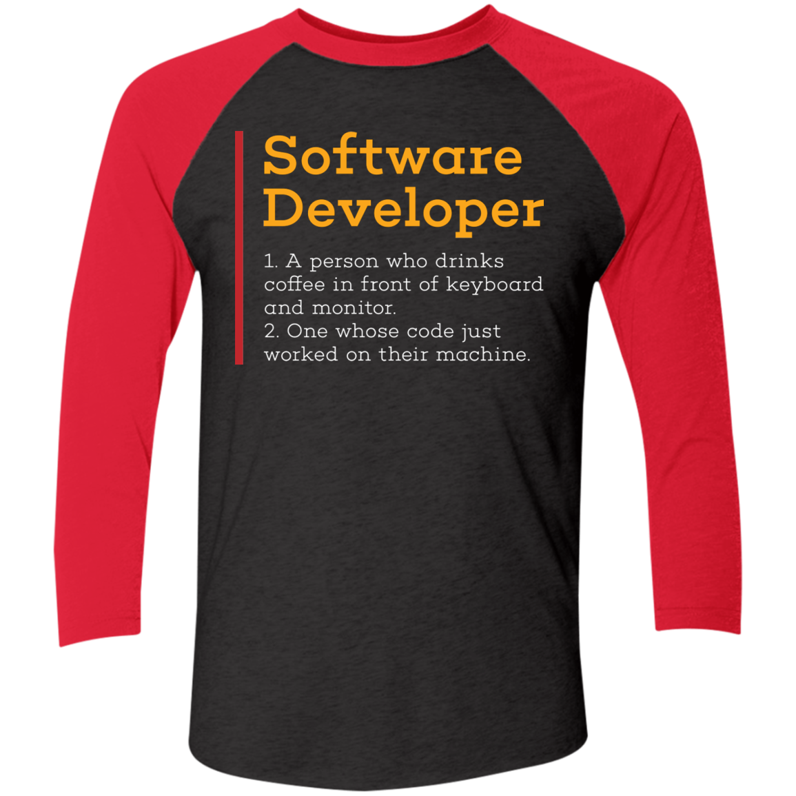 Software Developer Men's Triblend 3/4 Sleeve