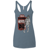 Old Rockers Never Die Women's Triblend Racerback Tank