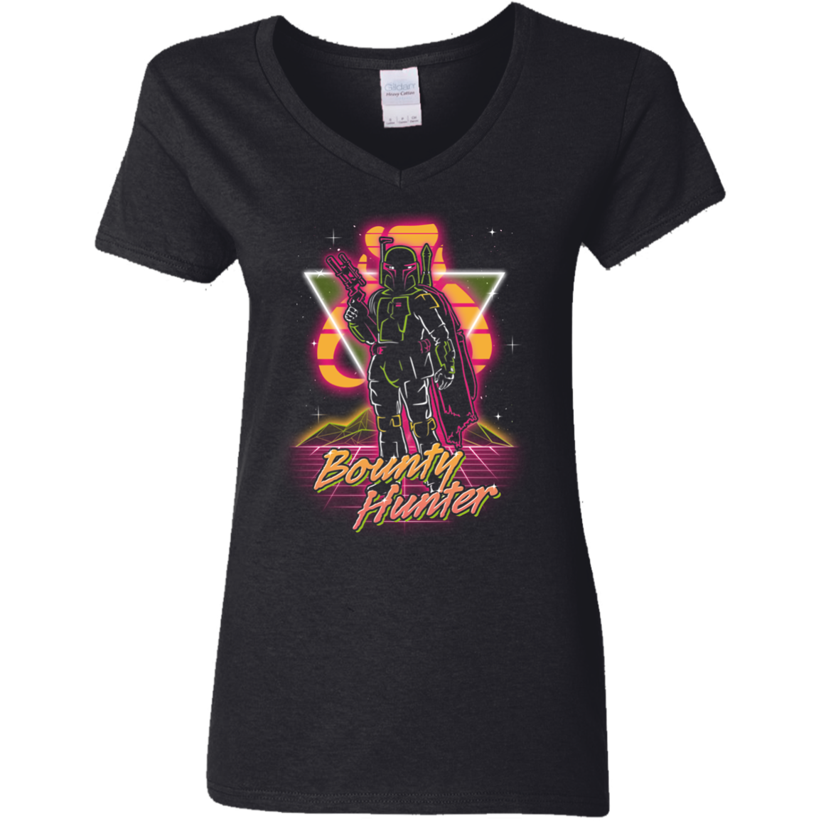 Retro Bounty Hunter Women's V-Neck T-Shirt