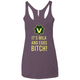 Milk and Eggs Women's Triblend Racerback Tank