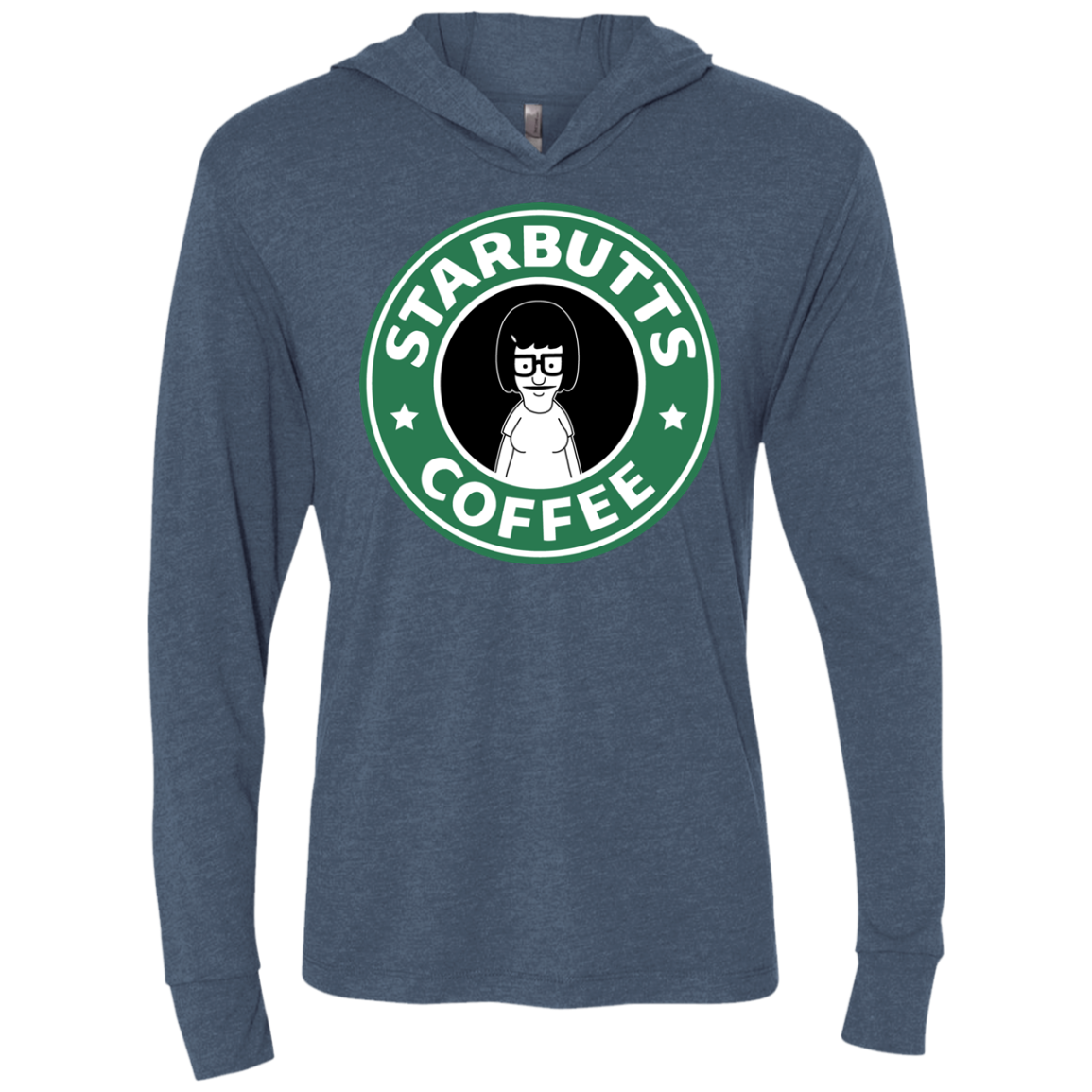 Starbutts Triblend Long Sleeve Hoodie Tee