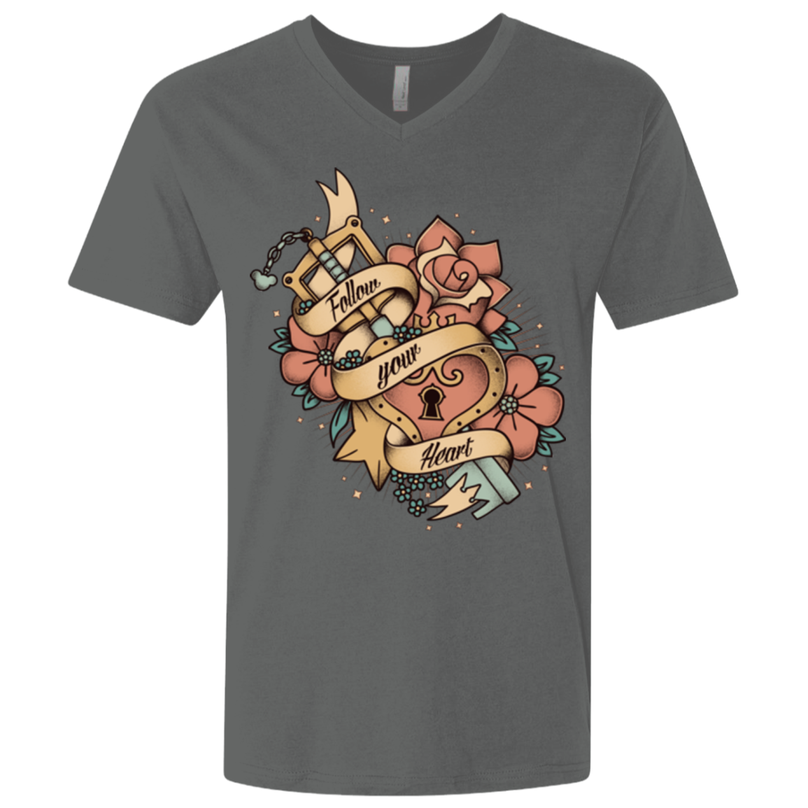 Follow your heart Men's Premium V-Neck