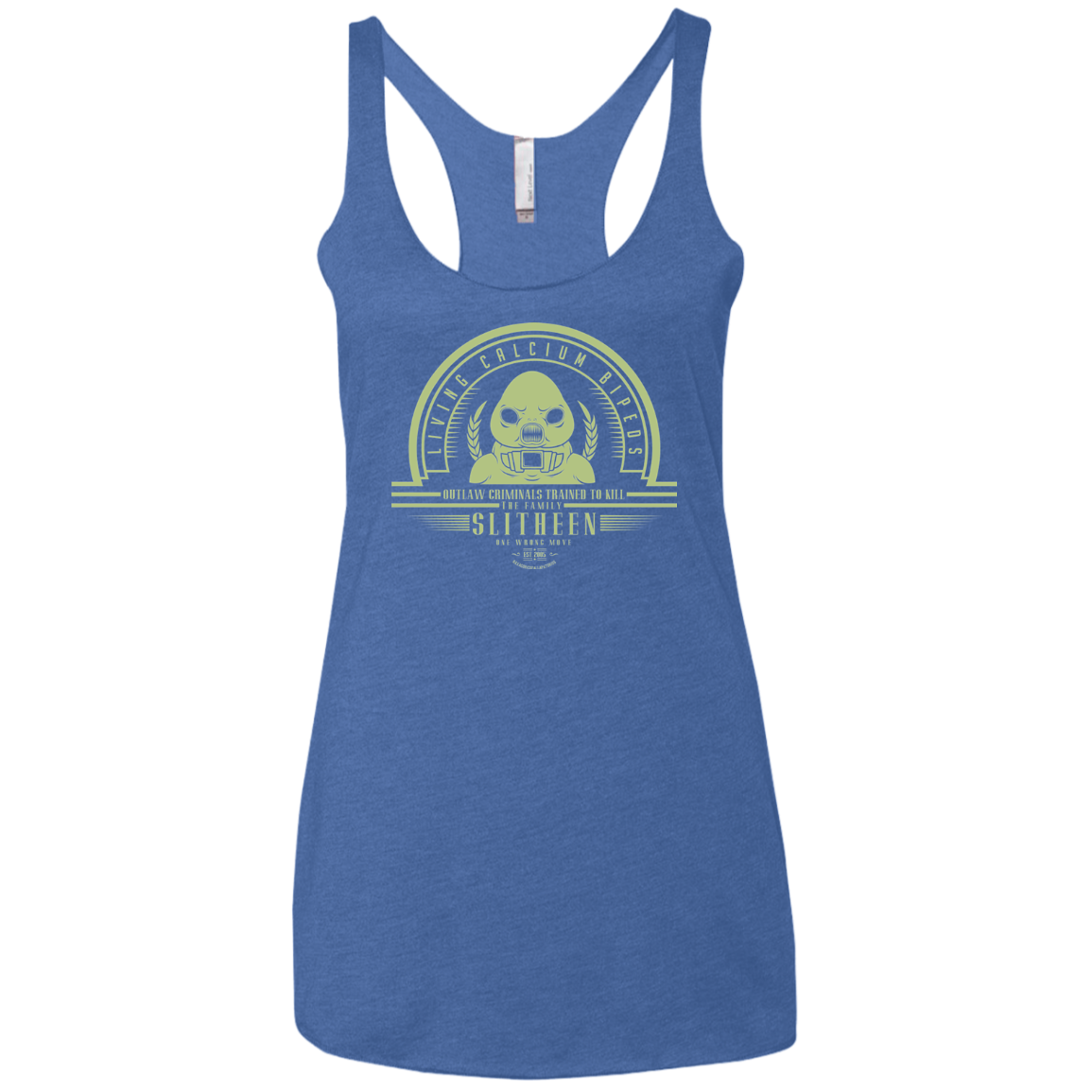 Who Villains Slitheen Women's Triblend Racerback Tank