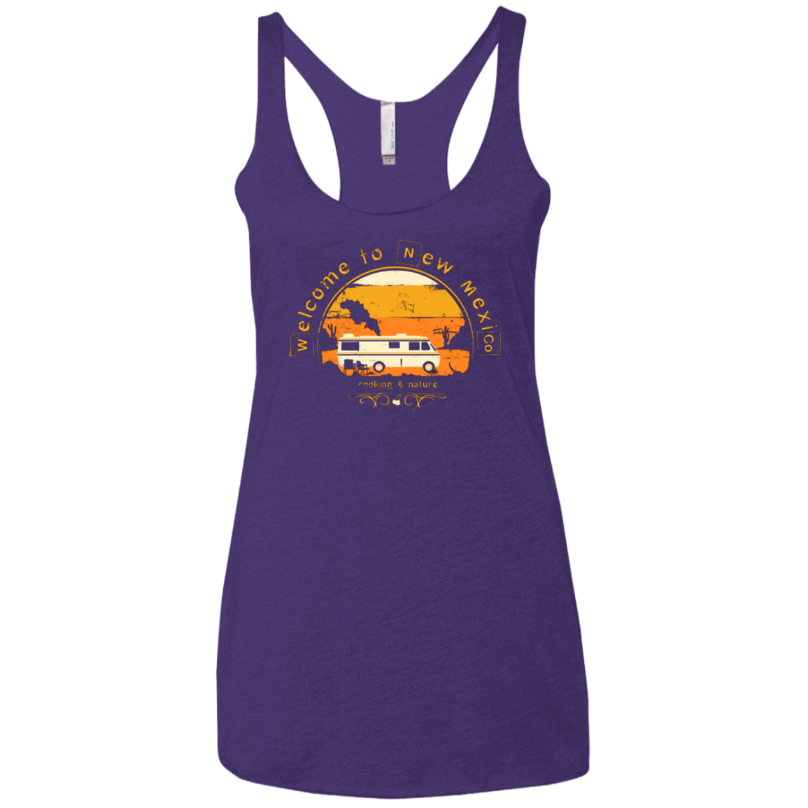 Welcome to New Mexico Women's Triblend Racerback Tank