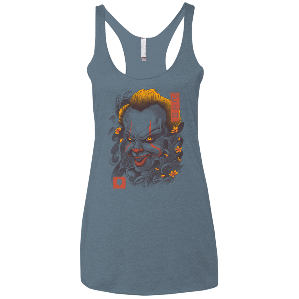 Oni Clown Mask Women's Triblend Racerback Tank